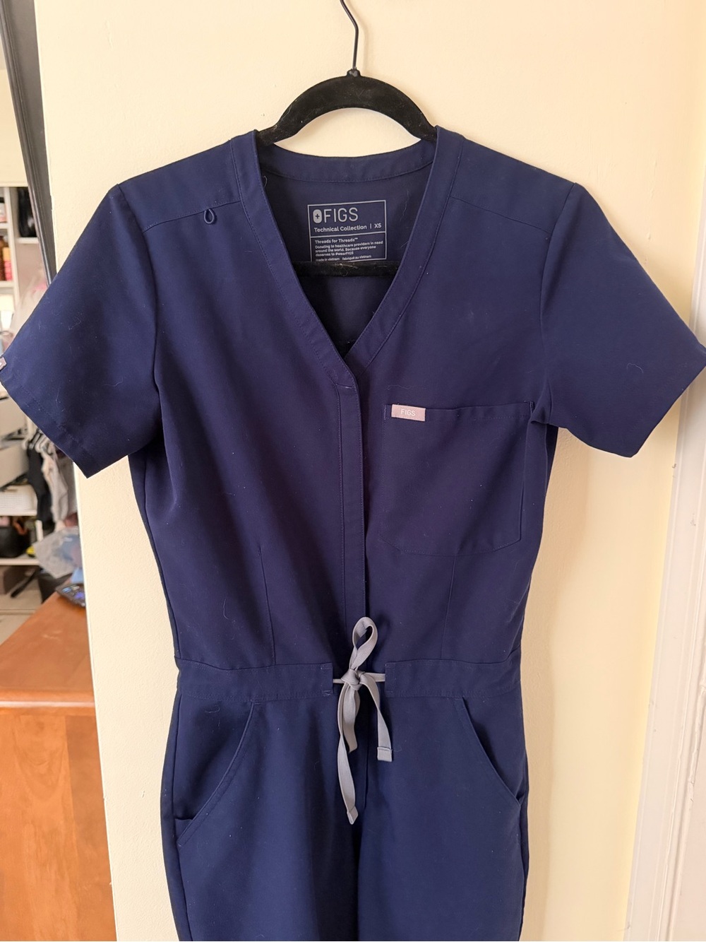 Figs Navy Jogger Scrub Jumpsuit